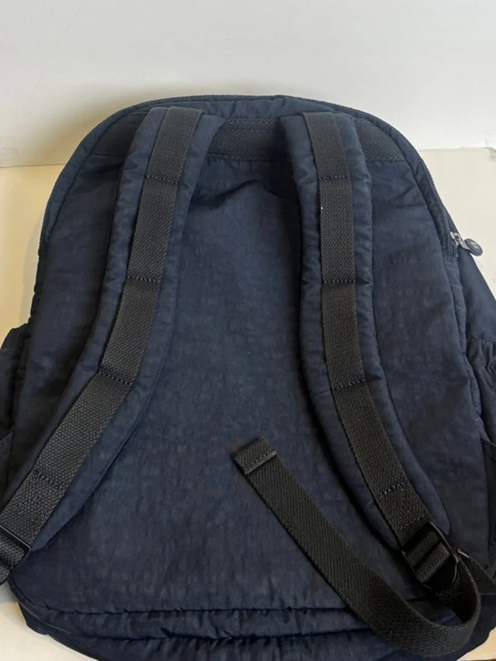 Kipling Navy Blue Nylon Seoul Laptop Backpack Travel School Bag